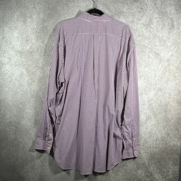 Ralph Lauren Performance Shirt Mens 2XLT Purple Checkered Button Down Preppy - Picture 5 of 10